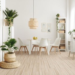 Cork WISE by Amorim - a revolutionary new Waterproof Cork Flooring in a Floating Format - Lane Antique White (Room View)