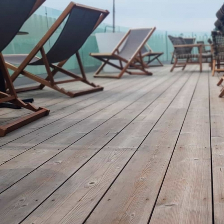 Luna SHP Profix 2 Decking - 5/4 x 6 (Brushed) - Installed View