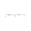 Lunawood Cladding Panel - Luna Triple 2x6 Batten-Look (Profile Drawing)