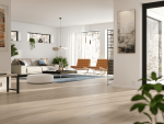 Valinge Bjelin Woodura Hardened Wood Flooring in Powder White Oak NATURE (Room View)