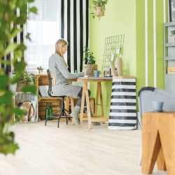 Amorim Wood WISE - Waterproof Cork Flooring with a Wood Look in Beach House - Room View