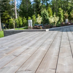 Lunawood ThermoWood SHP Profix 2 Decking - 5/4" x 6" - Installed View