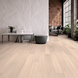 Viken 6 inch wide Hardened Wood Flooring in Powder White Oak - Sustainable Hardwood Flooring