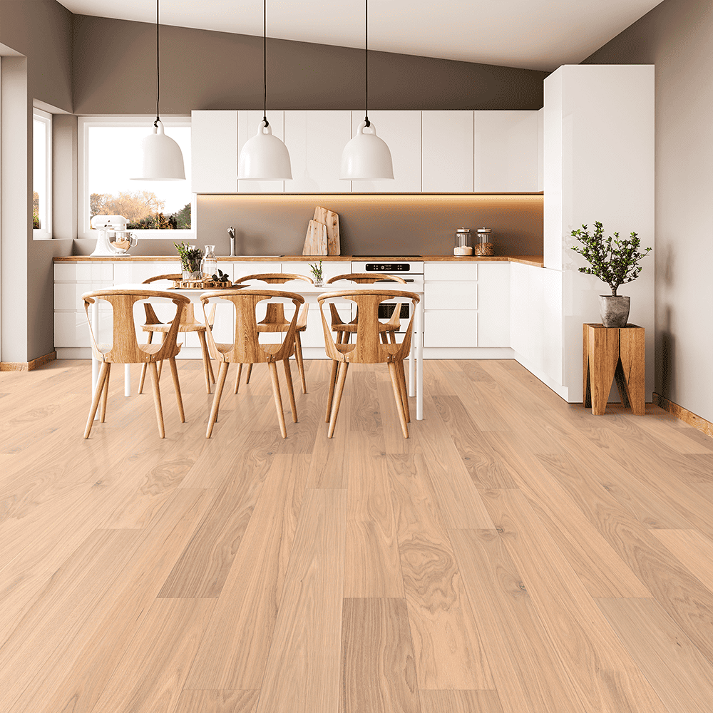 Valinge - Brushed Hardened Wood Flooring | Powder White Oak (Select Grade)