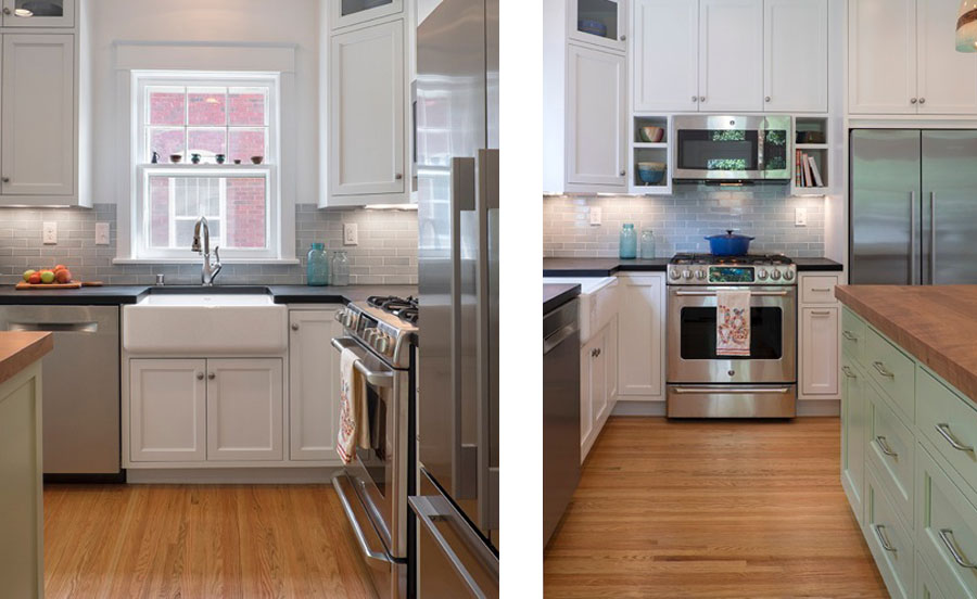 PaperStone Recycled Paper Surface in Slate (Black) in a kitchen designed by Rock Paper Hammer.