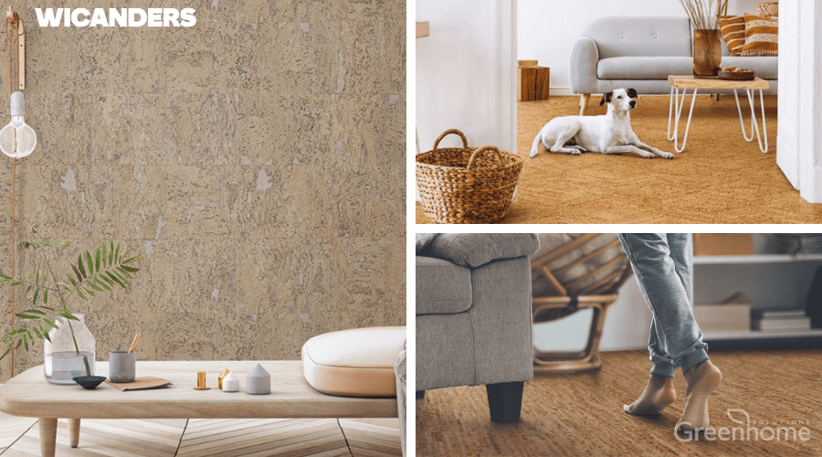 Wicanders Cork Flooring is one of our favorite sustainable building materials this year. They also make a wall covering called Dekwall as well as glue-down cork tiles.
